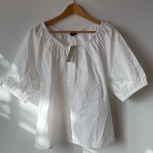 J Crew Swingy scoopneck top in cotton poplin